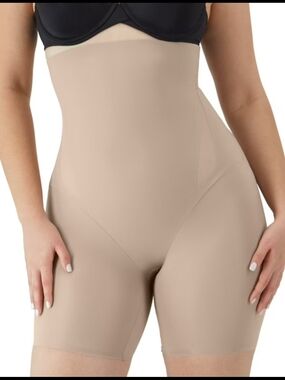 Maidenform Flexees Sculpts High Waist Thigh Slimmer Cool Comfort Size Small